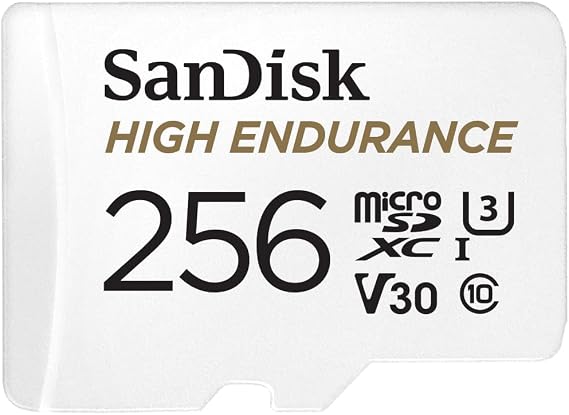 SANDISK 256GB High Endurance microSD Card + Adapter