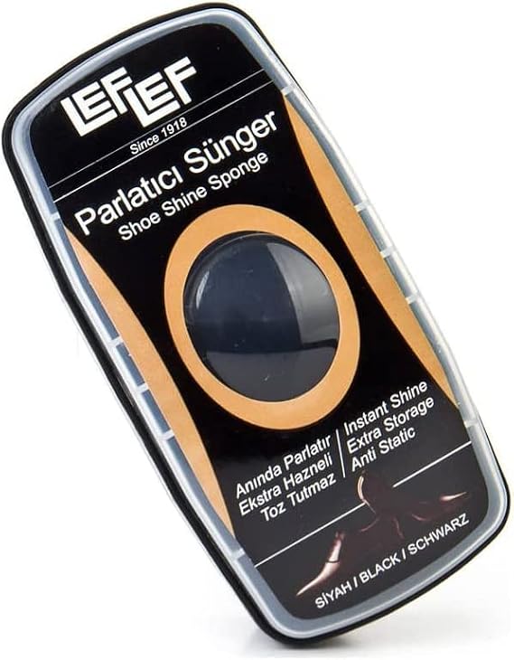 Nuri Leflef Shoe Polisher Sponge Shoe Polisher Storage Brush Shoe Care Sponge Shoe Polish Sponge (Black)