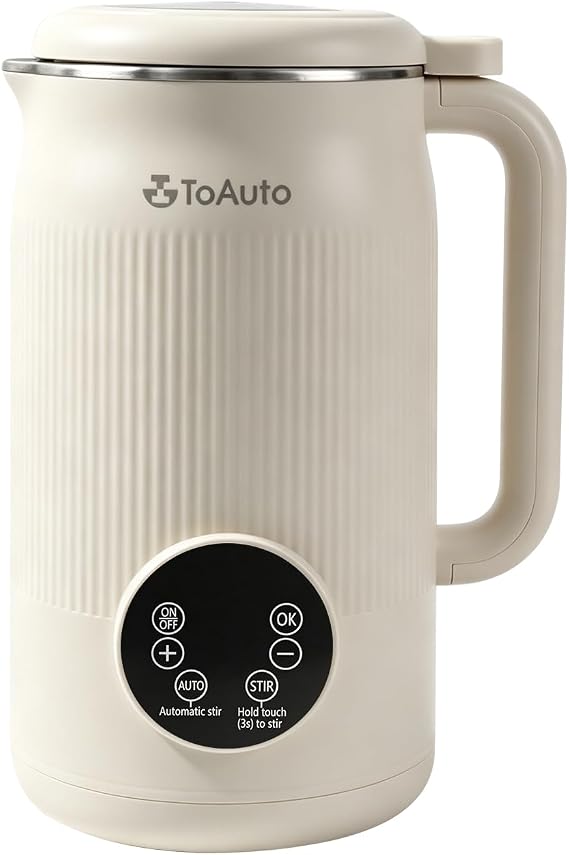 TOAUTO Wax Mixer Machine for DIY Candle Making, 1.2L Electric Wax Melter with Automatic Stirring, Digital Temperature Control 140F-212F, Stainless Steel Inner Pot, 800W AC120