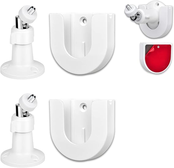 2pack Strong Adhesive Wall Mount +Adjustable Indoor/Outdoor Security Wall Mount Compatible with Arlo Pro/Pro 2/Pro 3/Ultra/Ultra 2,Ring Indoor Cam(1st Gen) , eufyCam E/2C