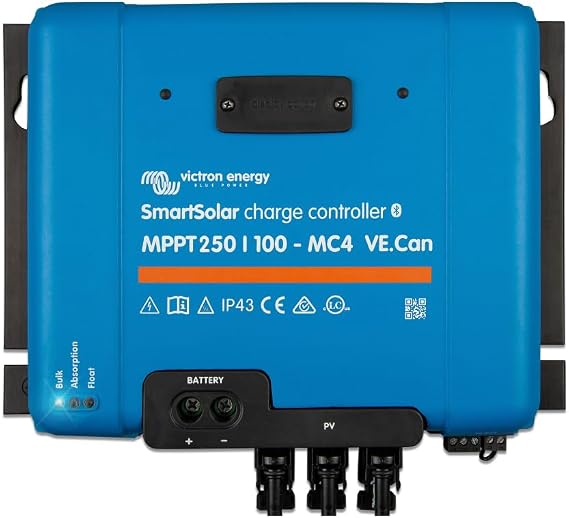 Victron Energy SmartSolar MPPT MC4 VE.Can 250V 100A 12/24/36/48V Controller