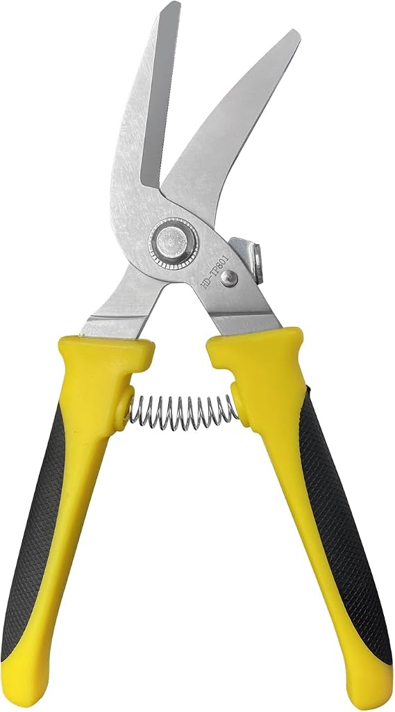 BOOSDEN Household Scissors Metal Cutter Sharp Wire Cutter Tin Cutter 8 Inch Garden Shears with Stainless Steel Blades
