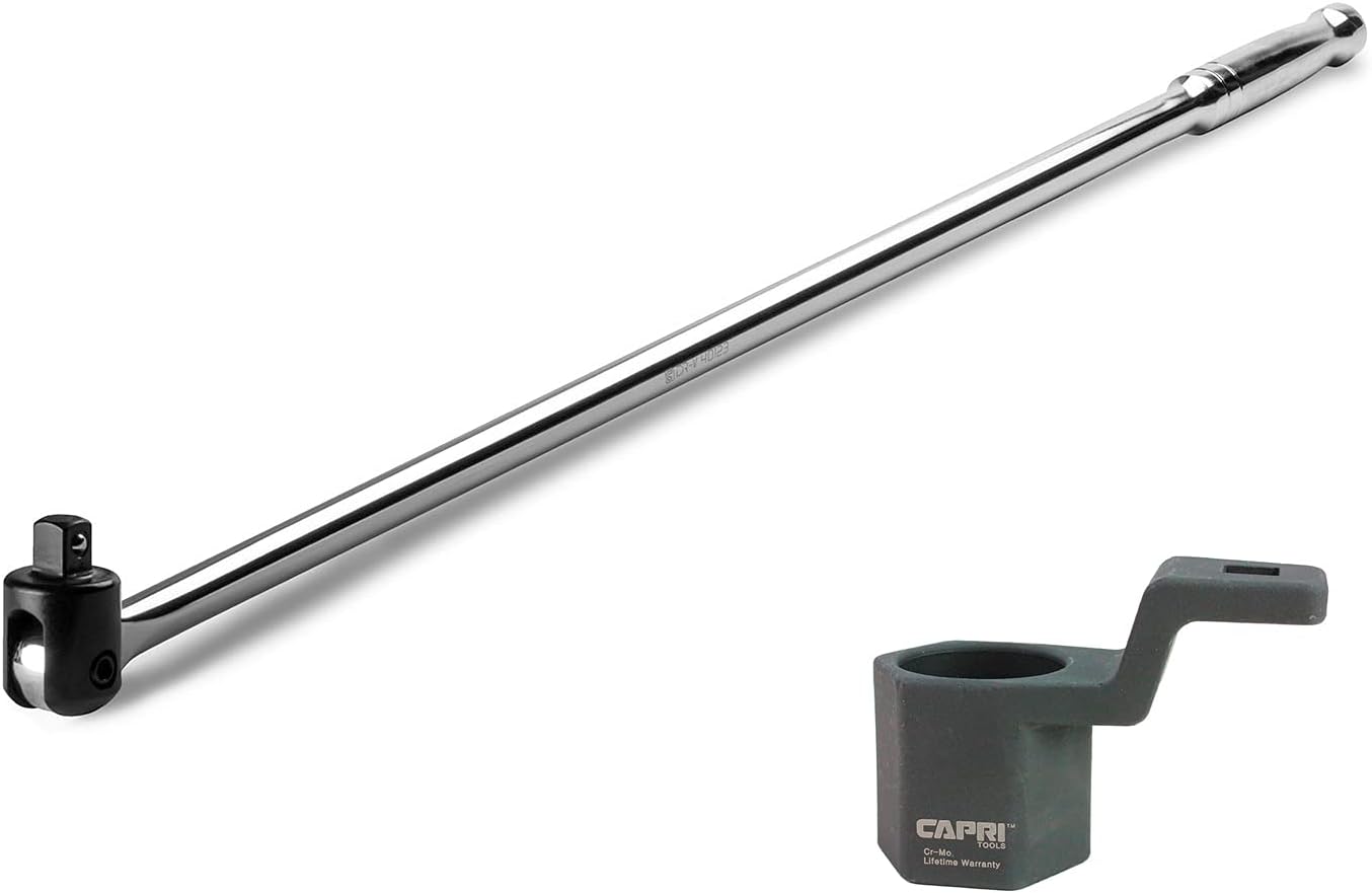 Capri Tools 24-Inch Breaker Bar, 12-Inch Drive with Crank Pulley Removal Tool