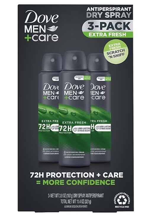 Dove Men+Care Antiperspirant Deodorant Dry Spray - Extra Fresh, 3 pk./3.8 oz.