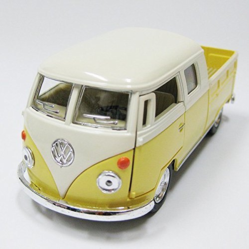 63年式クラッシックバス ワーゲンバスのミニカーイエロー（ピックアップ） １３２サイズ（13cm）　アメリカ雑貨アメリカン雑貨アメ雑貨アメ雑 アメリカン雑貨 通販 ハワイ 雑貨 ハワイアン 雑貨 hawaii サーフィン イエロー