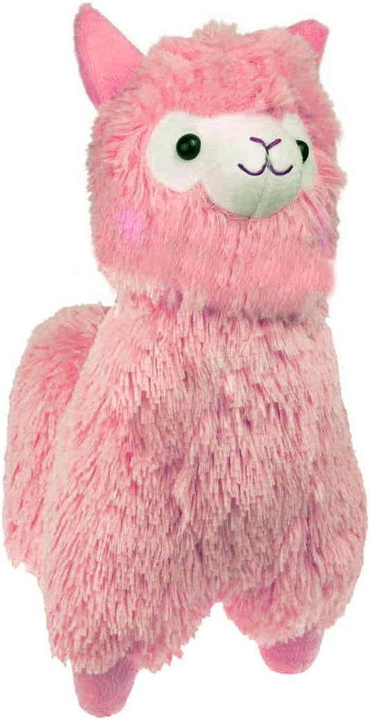 Cuddly Soft Pink Alpaca Llama Lamb Toy - 7" Stuffed Animal Cushion Plush Doll Valentine Gift for Girlfriend, Children and Friends