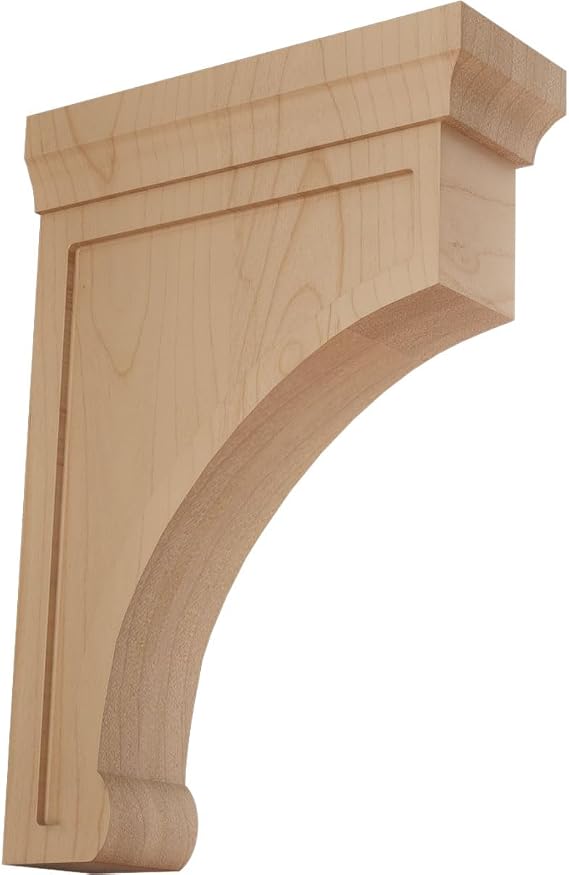 Ekena Millwork BKTW02X07X10GOAL Large Gomez Wood Wood Brackets, 2 1/2"W x 7"D x 10"H , Alder