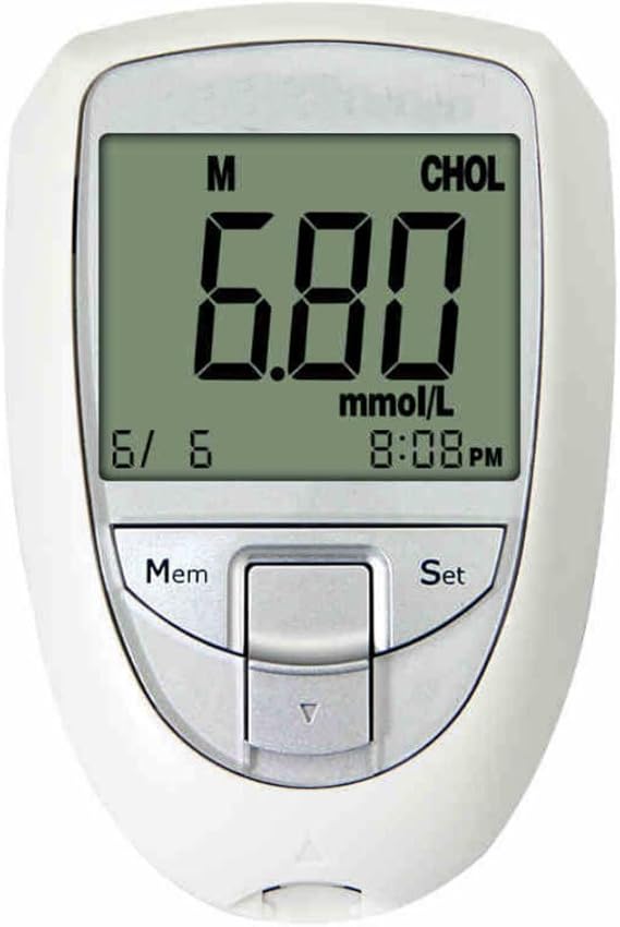 Total Cholesterol Meter Cholesterol Test Meter Cholesterol Analyzer Cholesterol Monitor + 10x Chips