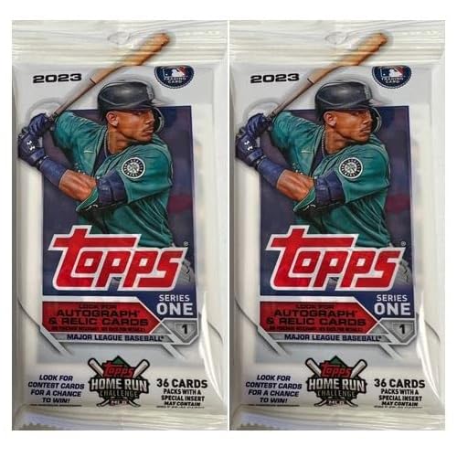 2023 Topps Series 1 Baseball MLB Bundle of 2 Jumbo Value Fat Packs - 36 Cards per Pack - 72 Trading Cards Total