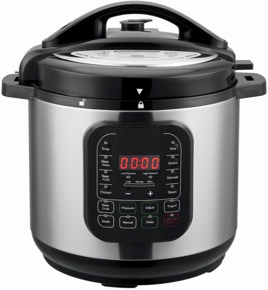 Electric Pressure Cooker, 1.6 gal 6 L Multi-Cooker, Short Cooking, ReservationsHeat Retention, Cooking Rice, Steaming, Low TemperaturePressureSaute, 10 in 1 Unit, For 3 to 6 People, Touch