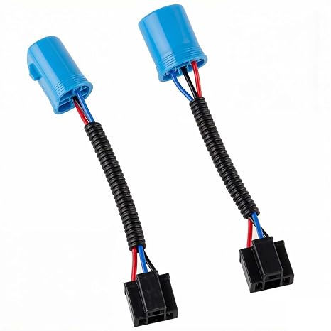 (2piece) H9007 Male to H4 Female Plug Headlight Conversion Cable Connector Adapter Headlight Harness 9007