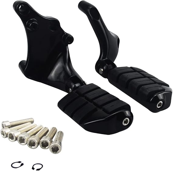 Rear Passenger Footpegs Foot Rests Pedal Mount for Sportster 14-22 | Foot Rests Pedal Mount Fits for Harley 883 1200 Black 2014-2022,Black
