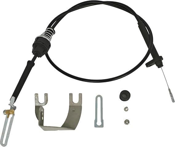 EZROAD KD-2350U Stainless Steel Kickdown Bracket Kit with Black Housing for TH350 Transmission Cable Universal Automotive Engine