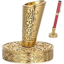 TEHAUX Single Pen Holder, Metal Pen Holder Desk Stand for Pencils Accessories Stylish Office Organizer Base Ideal for Home School Use Sleek Desig