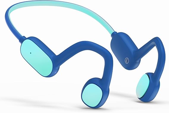 Mehomeli Kids Headphones, Bluetooth 5.2 Air Conduction Open Ear Headphones, 85dB Volume Limiting, Stereo Sound with Mic, IPX5 Waterproof, 20H Playtime, Perfect for School and Outdoor Activities-Blue | 85dB Volume Limiting, Stereo Sound with Mic, IPX5 Waterproof, 20H Playtime, Perfect for School and Outdoor Activities-Blue