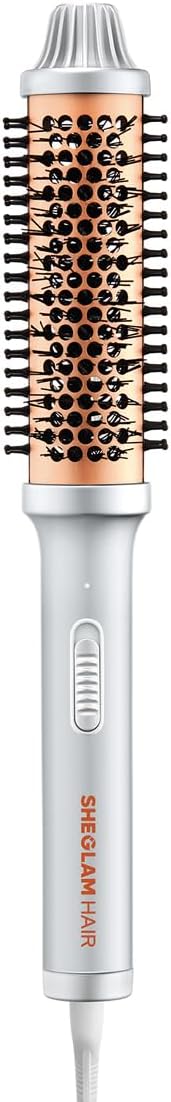 SHEGLAM Hair It-Curl Thermal Blowout Brush 1.5 inch Hair Curling Volumizing Hot Brush Hair Root Volume & Loose Curls