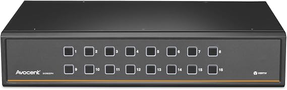 Vertiv Avocent SwitchView Desktop KVM | 16 Port | Single Head | Universal Connector | TAA Compliant (SV2160DPH-400)
