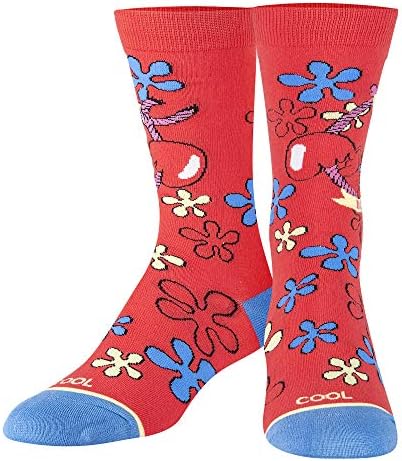 Cool Socks SpongeBob Baby Krab Crew Sock, Unisex Medium Cartoon Graphic Print, Funny Nickelodeon Novelty Sock for Men & Women, Bright Red Character Design, Great Gift for Fans, Holidays & Everyday