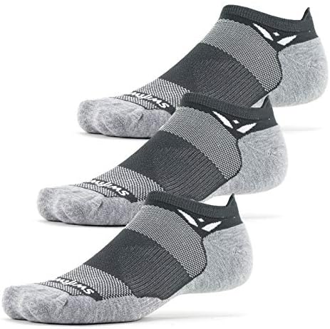 Swiftwick- MAXUS 3 Pairs No Show Tab Running & Golf Socks, Maximum Cushion