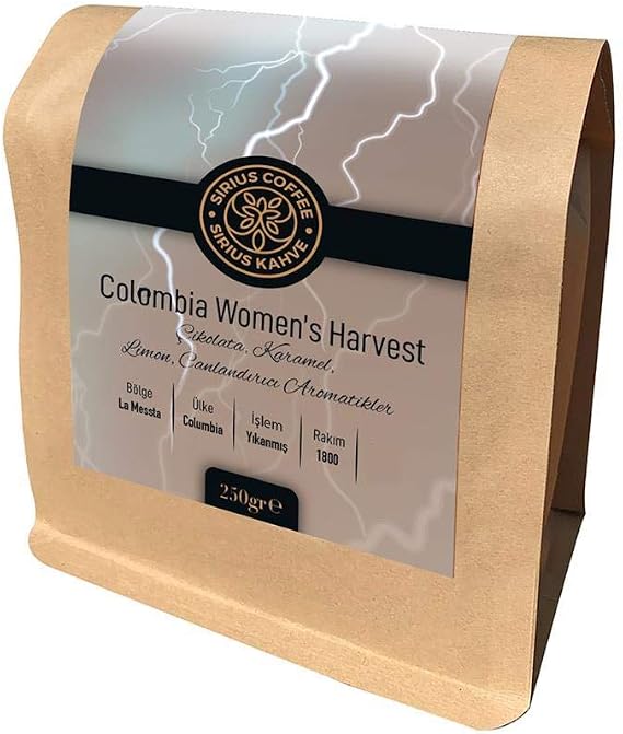 Sirius Premium Kahve Colombia Women Harbest 250 Gr - Çekirdek