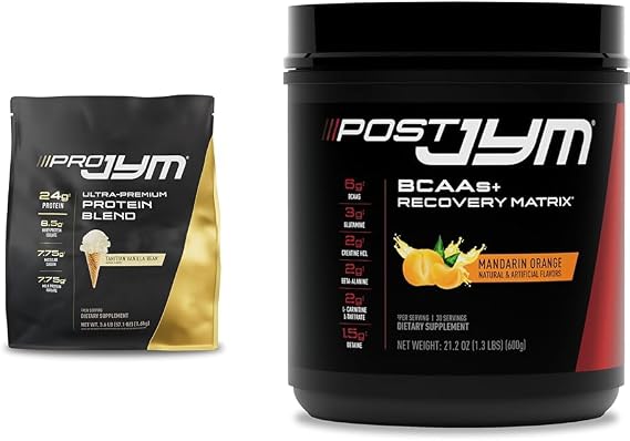 PRO JYM 45 Servings - Tahitian Vanilla Bean & - Post-Workout with BCAA's, Glutamine, Creatine HCL