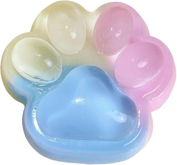 Big Taba Squishy Cat Paw, 5 in Large Paw Squeeze Toy for Stress Relief and Relax, Sticky Squishies Fidget Toys for Party Favors Novelty Things Birthday Gift (3inch-1pc)