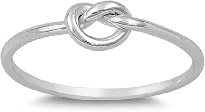 Sterling Silver Knot Ring for Women, Girls