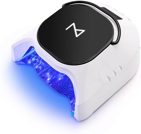 M GlowPro 86W UV LED Nail Curing Lamp, Wireless, Cordless | Black & White | Hybrid Rechargeable Nail Dryer | For Gel Nails, Manicure & Pedicure
