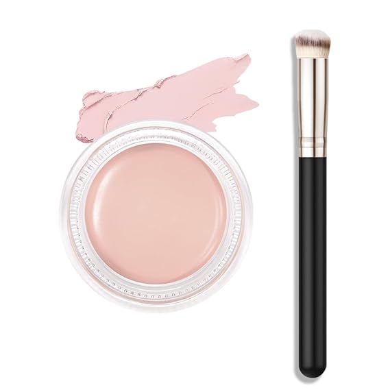 Kaely Cream Pot Concealer Full Coverage Makeup Set, Under Eye Brightener Color Correcting Concealer for Dark Circles, Waterproof Foundation Palette with Brush, Eye Ring Corrector de ojeras, 08