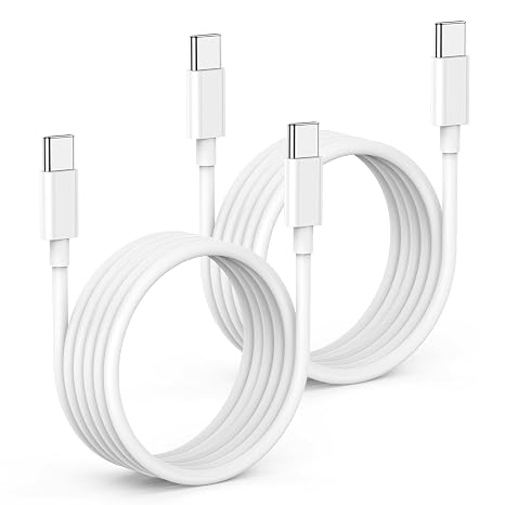 Cionum USB C Cable 3 m, Pack of 2, 60 W USB C to USB C Charging Cable, Fast Charging Cable for Apple iPhone 15/15 Pro/15 ProMax/15 Plus, MacBook Pro Air, iPad Pro/Air, Huawei