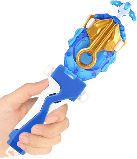 Bey Battling Blade Burst Launcher & Grip B-184 Bay Launcher LR Left and Right Spin DB Layer System Launcher Fits All Bayburst Series Blue
