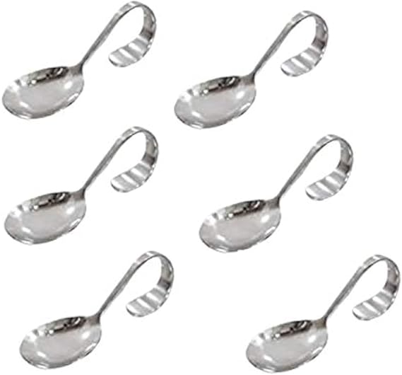 6 Pack Appetizer/Canape Serving Spoons (Oval)