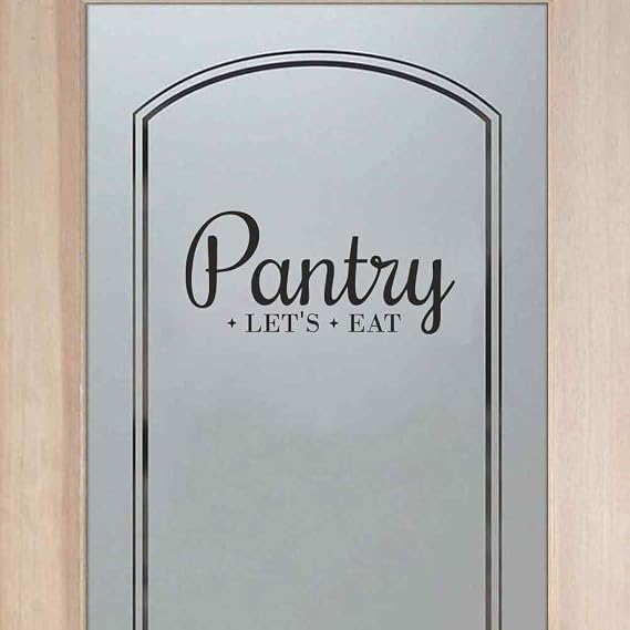 BATTOO Pantry Decal - Black, 4.6" h x10 w, Art Deco, Waterproof, Quote, Wall Decor Sticker