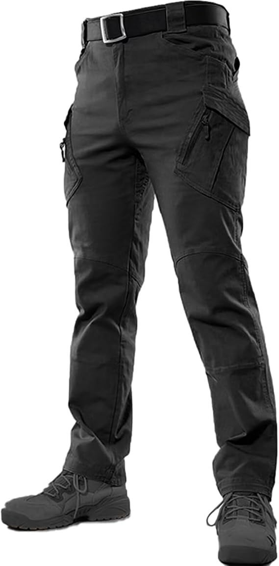 Work Pants for Men Utility Cargo Pants Lightweight Workwear Tactical Pants with Zipper Pockets