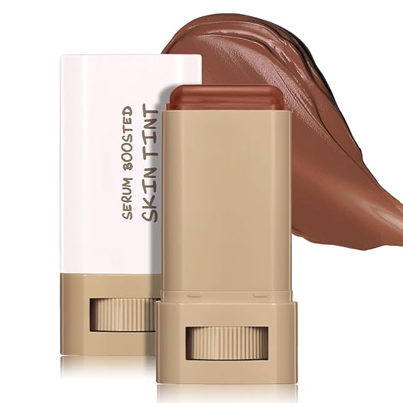 6 Colors Foundation Stick Beauty Balm Serum Boosted Skin Tint, Long-Lasting Coverage, Tinted Moisturizer For Face, Portabl Moisturizing Essence Contour Stick Foundation Beauty Balm (#02)