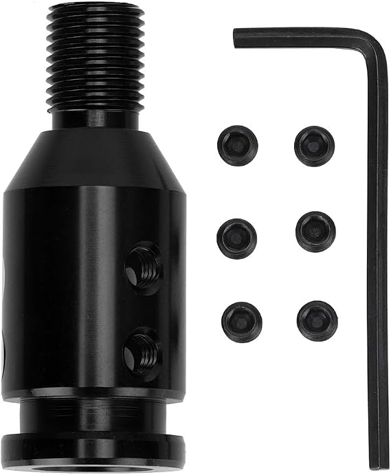 Universal Car Shift Knob Adapter for Non Threaded Shifters 12x1.25 Compatible with Various Car Models