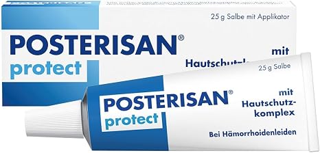 Posterisan protect Rektalsalbe mit Hautschutzkomplex: Salbe mit Applikator zur Linderung von Hämorrhoiden-Beschwerden und Schutz vor Reizungen 25 g