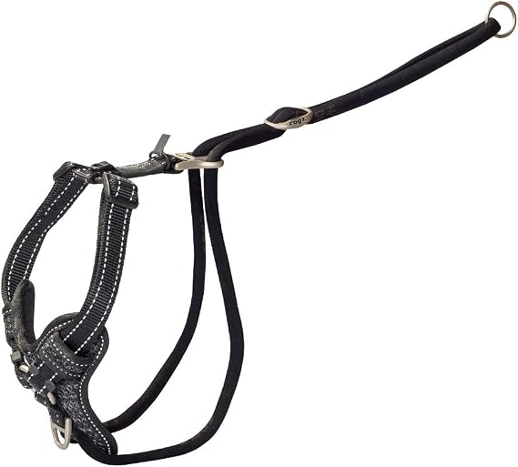 Rogz Stop Pull Dog Harness Reflective Classic Large Black