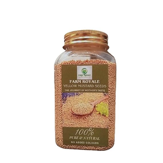 Farm Royale Yellow Mustard/Pili Sarso-200gm||100% Pure and Natural||Export Quality||Hand picked materrial