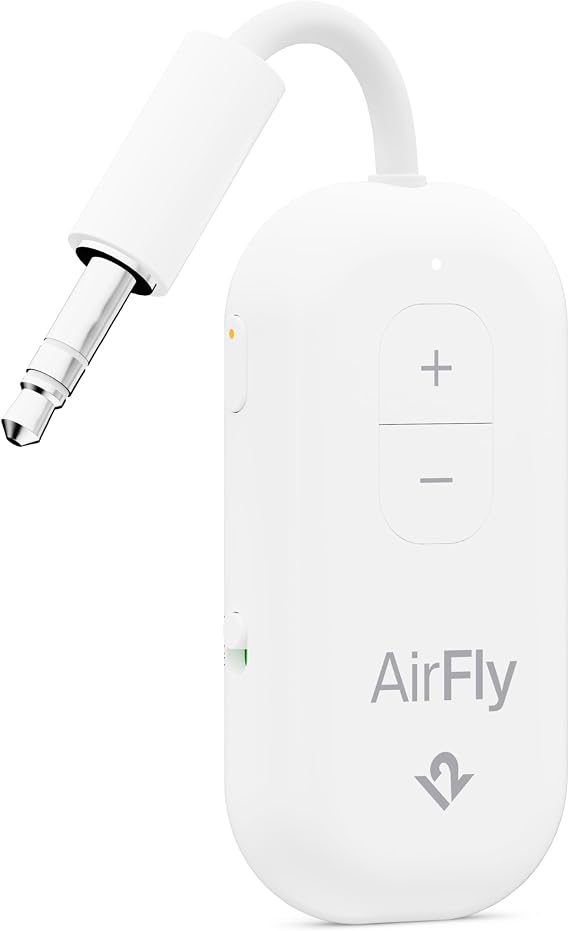 Twelve South AirFly Pro 2, Bluetooth Adapter, Pair 2 AirPods, White