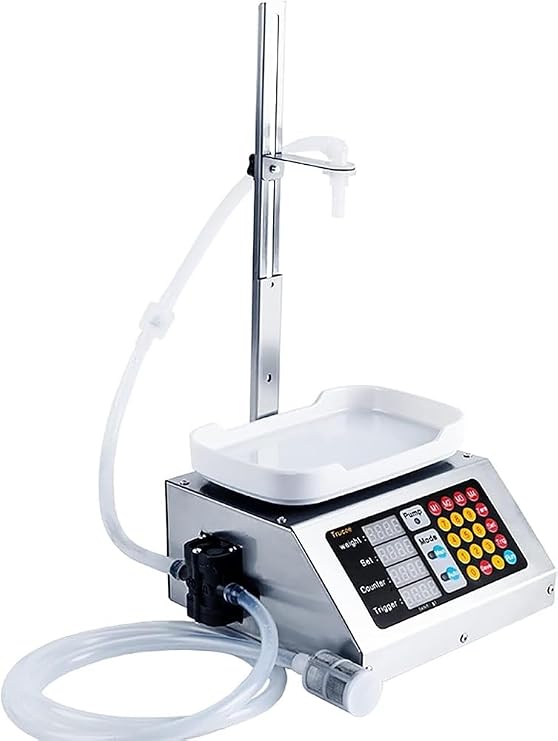 Liquid Filling Machine, Automatic al Bottle Filling Filler Control Pump, Peristaltic Pump Weighing Filling Machine with LED Control Panel, for Perfume/Essential Oil Etc