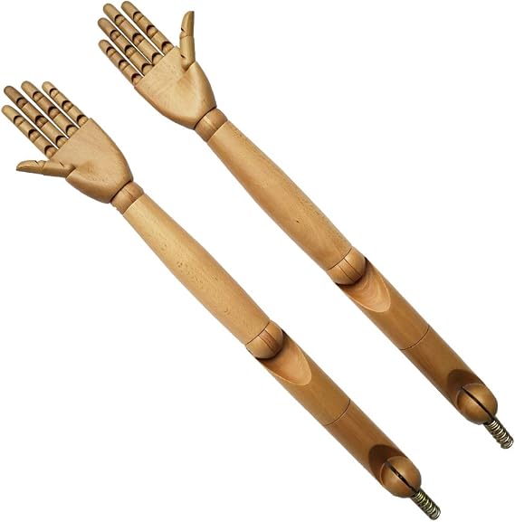 Kukin Wooden Mannequin arms, Male / Female Mannequin Display arms (Male arms)