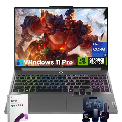 Lenovo Legion 5i Gaming Laptop - 16 WQXGA 165Hz Display, Intel 24-Core i9-14900HX, NVIDIA GeForce RTX 4060, 64GB DDR5, 2TB SSD, RGB Backlit Keyboard, WiFi 6E, Windows 11 Pro & MS Office Lifetime