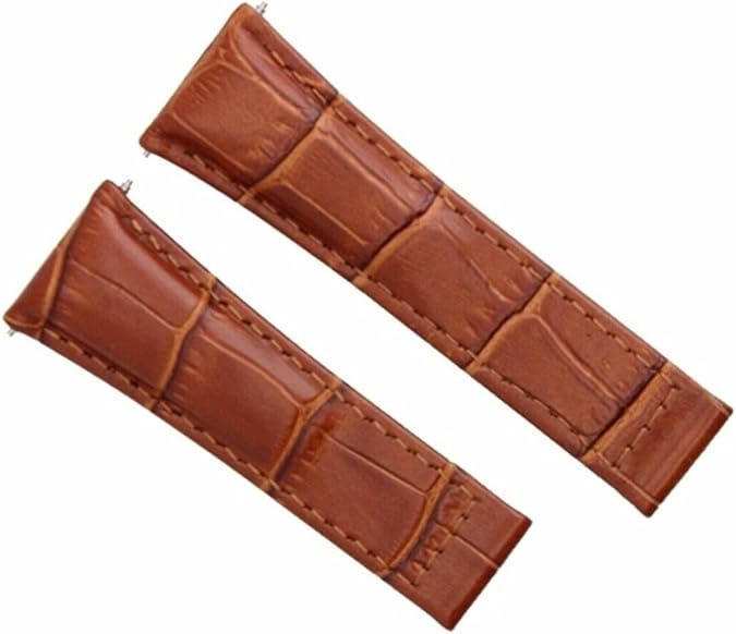 Ewatchparts 20mm Leather Watch Band Strap Italian Compatible With Rolex Daytona 16520,116519 116523 Tan #4D Short
