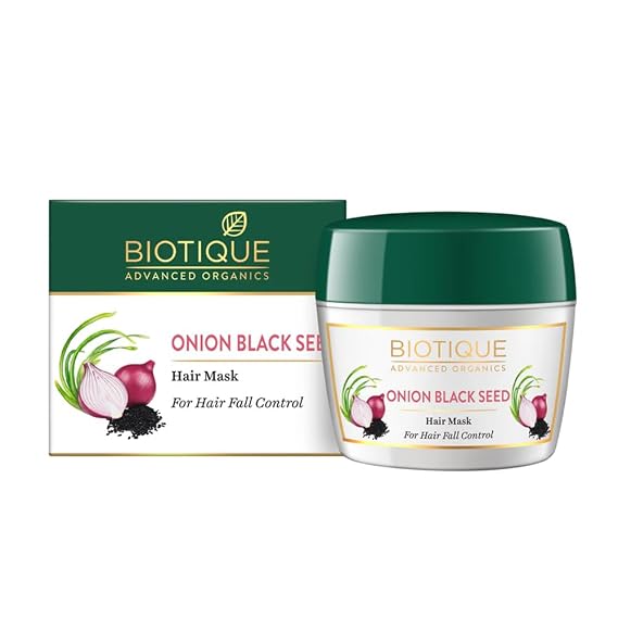 Biotique Onion Black Seed Hair Mask, Ideal for Hair Fall Control, 175g