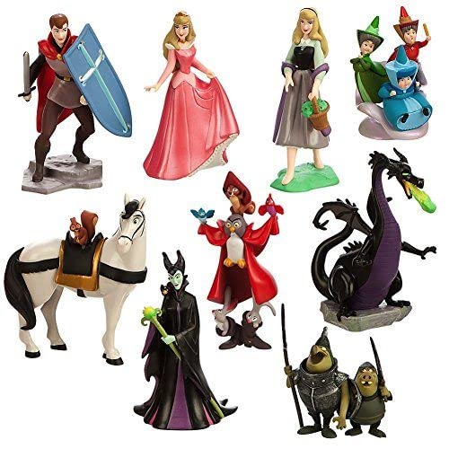 Sleeping Beauty Exclusive 9-Piece PVC Figure Play Set [Aurora, Briar Rose, Phillip, Maleficent, Flora, Fauna, Merryweather, Maleficent as Dragon, The Mock Prince, Samson & Goons]
