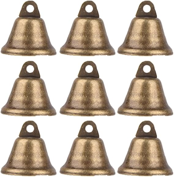 FSSTUD 20 Pcs Vintage Bronze Jingle Bells Mini Liberty Bells Small Craft Bells Christmas Tree Bells Decorative Bells