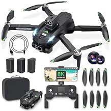 Camera Drones for Adults - V168 5G HD Brushless GPS Drone with Camera, 3 Batteries, Auto Return, Follow Me Mode, Obstacle Avoidance - Drones for Adults 14 1640ft Range FPV