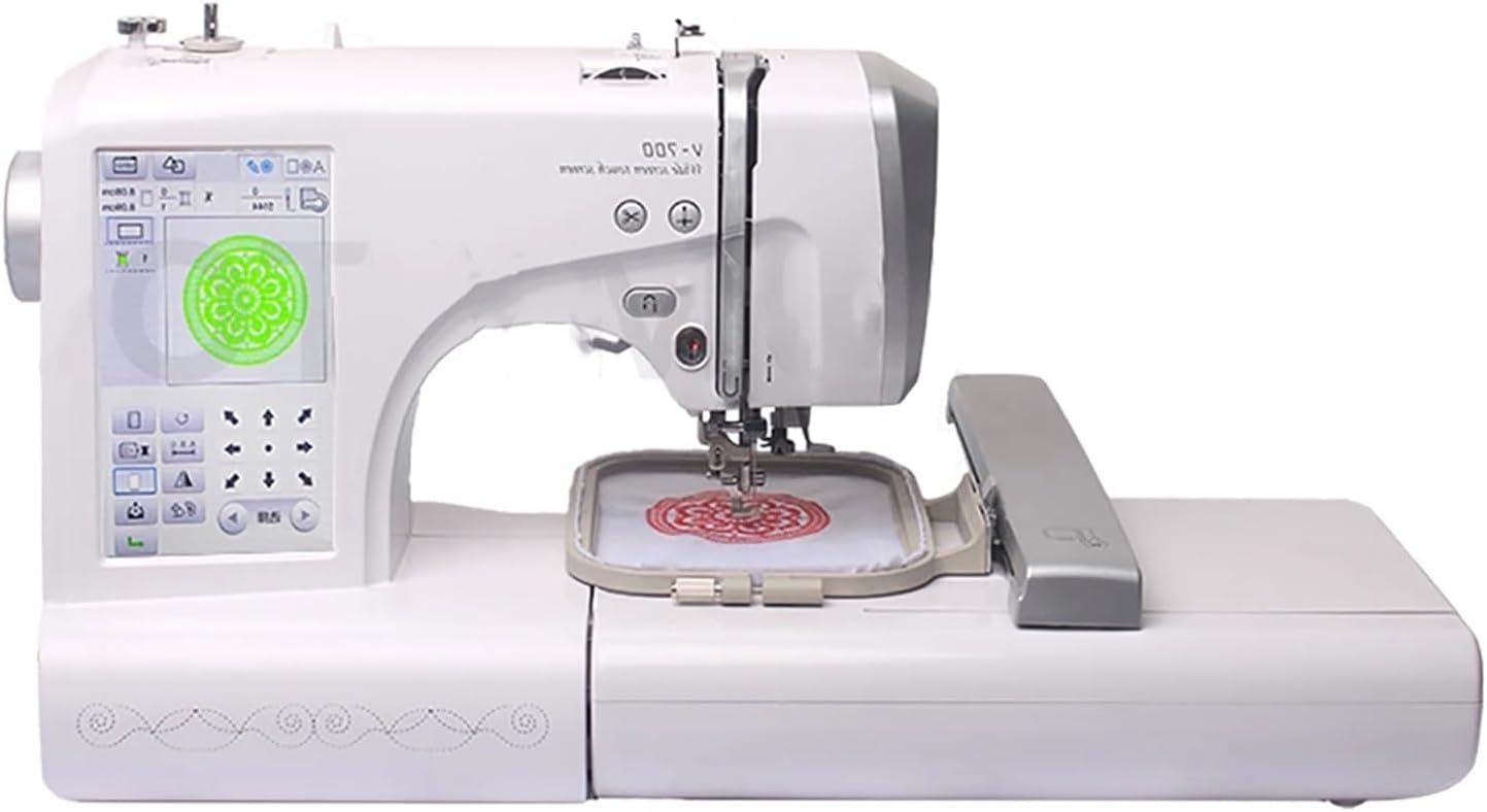 Computerized Sewing and Embroidery Machine with Color Touch Screen and Built-In Designs