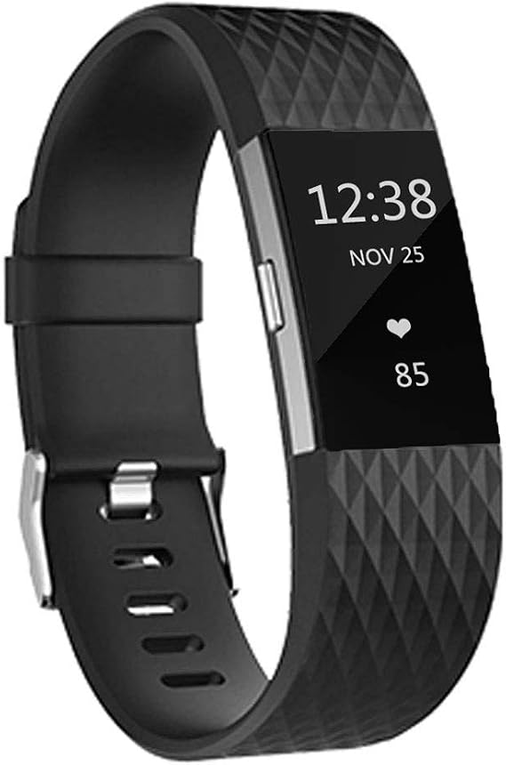 Replacement Bands for Fitbit Charge 2, Silicone Adjustable Classic Bands for Fitbit Charge 2,Women Men